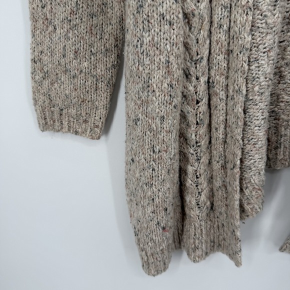 Urban Outfitters Marled Cable Knit Cardigan Size S Slouchy Chunky Knit Duster - Picture 3 of 10